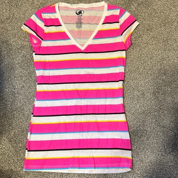 OP Short Sleeve Stripe Tee Small - Picture 1 of 4